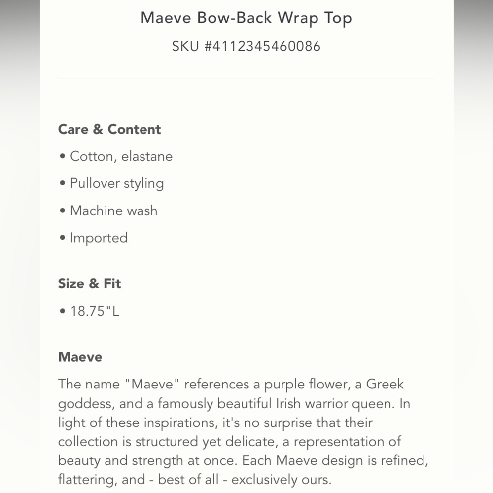 Maeve Bow Back Wrap Top - Picture 7 of 7